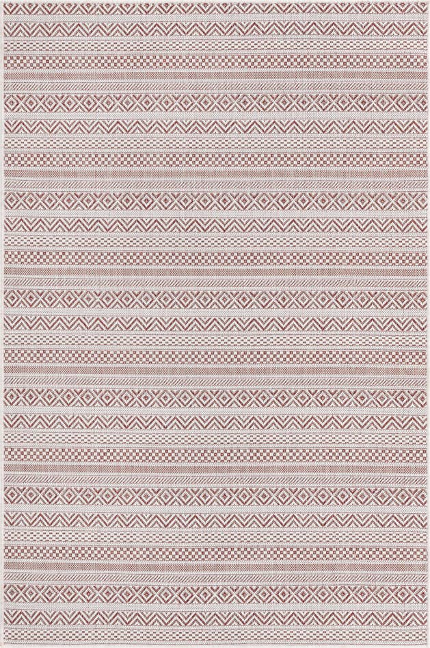 Detail image of 4' x 6' Easy-Clean Striped Indoor / Outdoor Rug