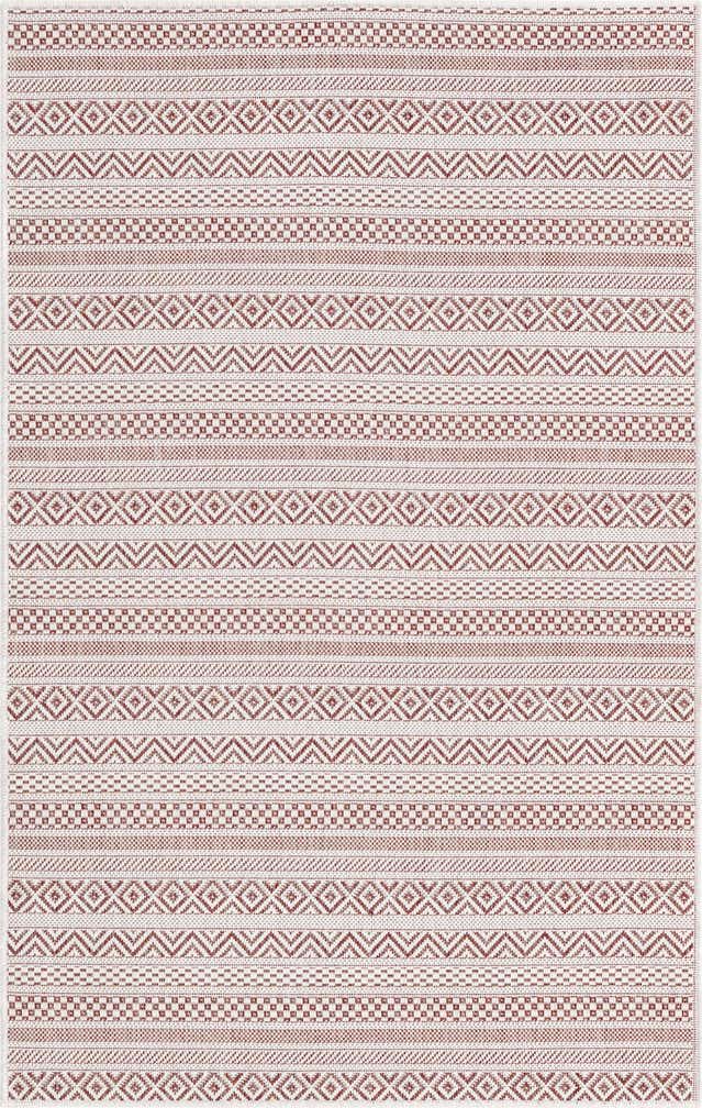 95cm x 160cm Easy-Clean Striped Indoor / Outdoor Rug