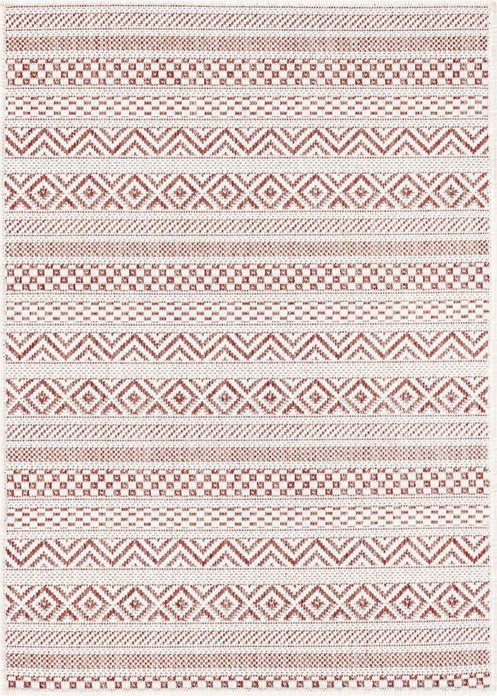 2' x 3' Easy-Clean Striped Indoor / Outdoor Rug