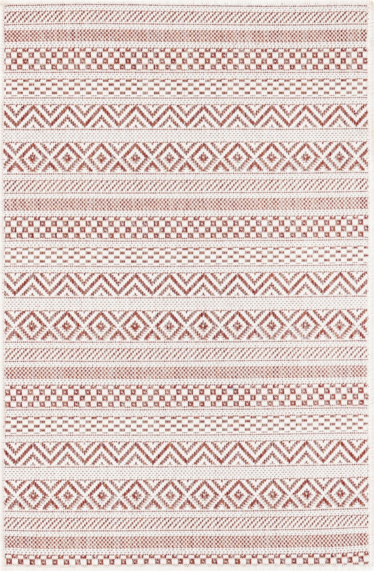 Primary image 2' x 3'  Washable Striped Indoor / Outdoor Rug
