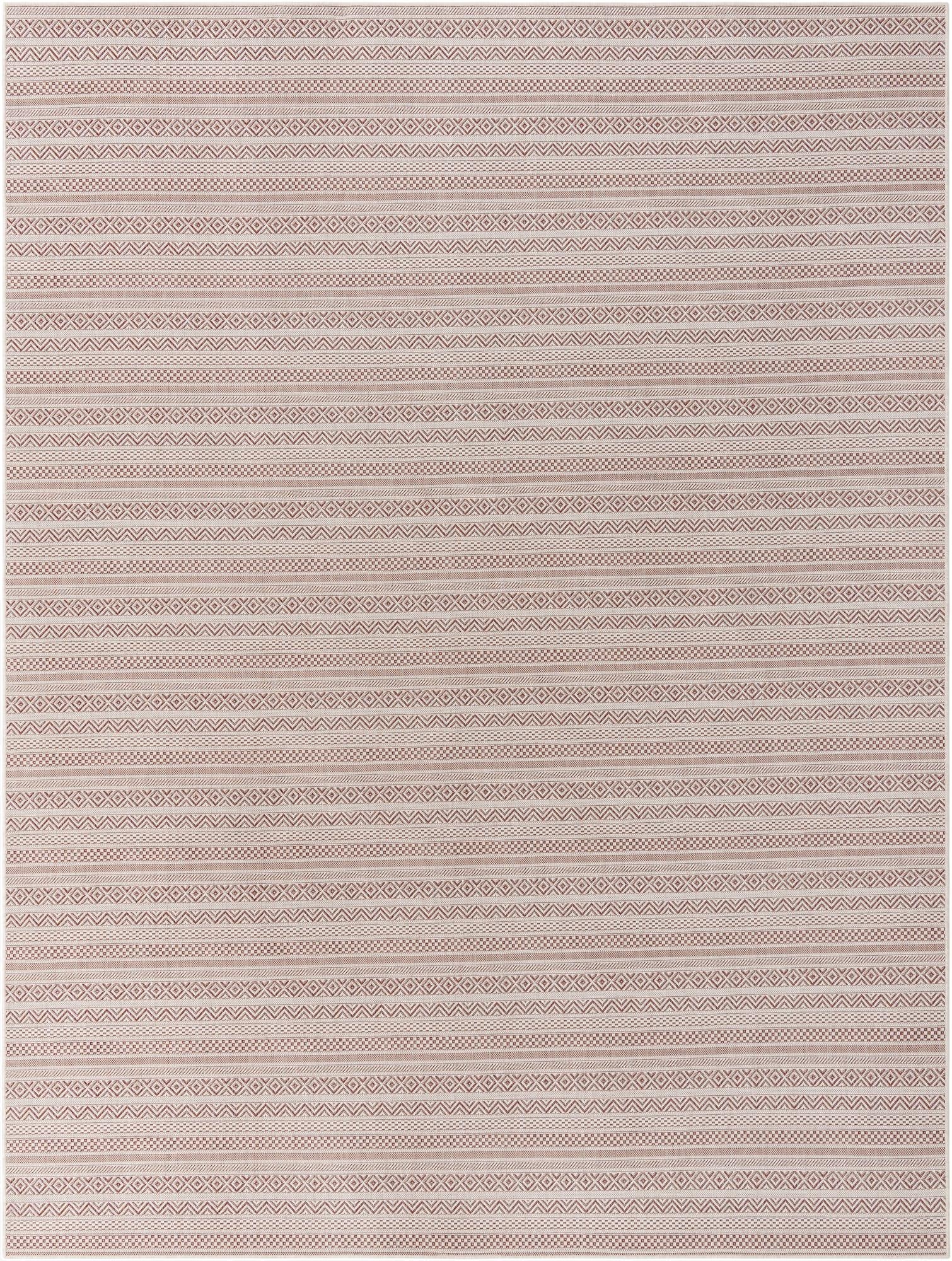 Primary image 9' x 12'  Washable Striped Indoor / Outdoor Rug