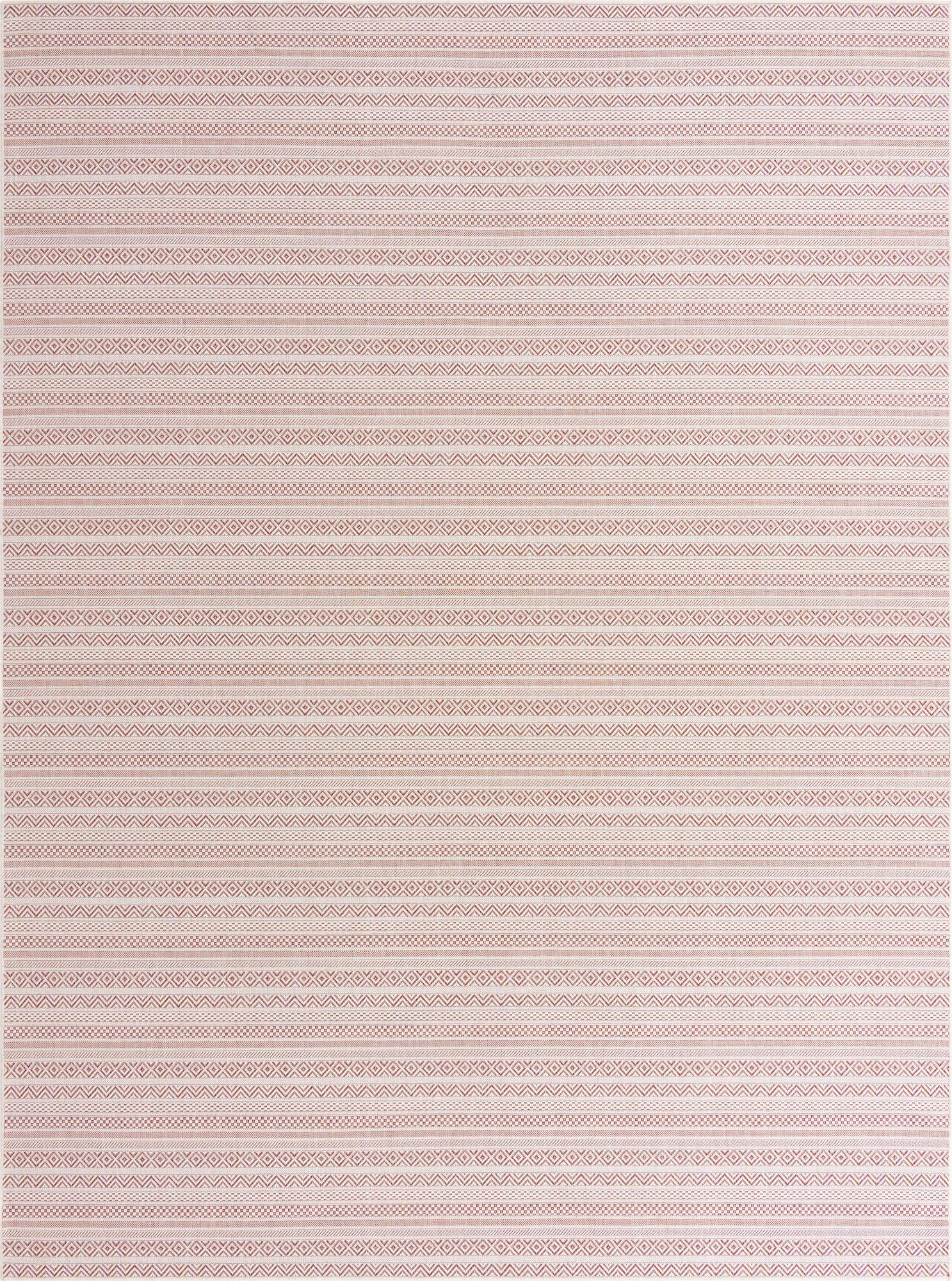 10' x 13'  Washable Striped Indoor / Outdoor Rug