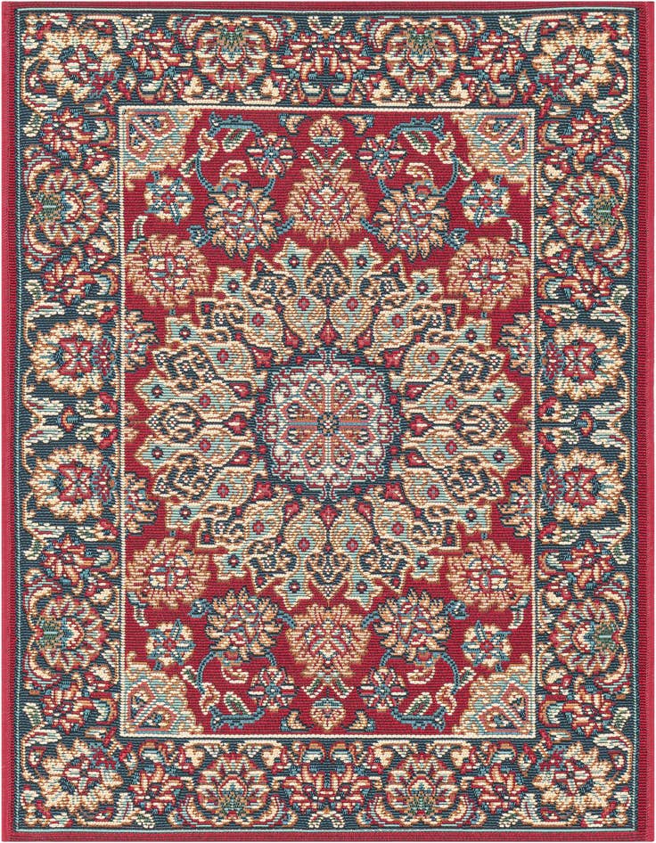 Detail image of 2' x 3' 1 Easy-Clean Traditional Indoor / Outdoor Rug