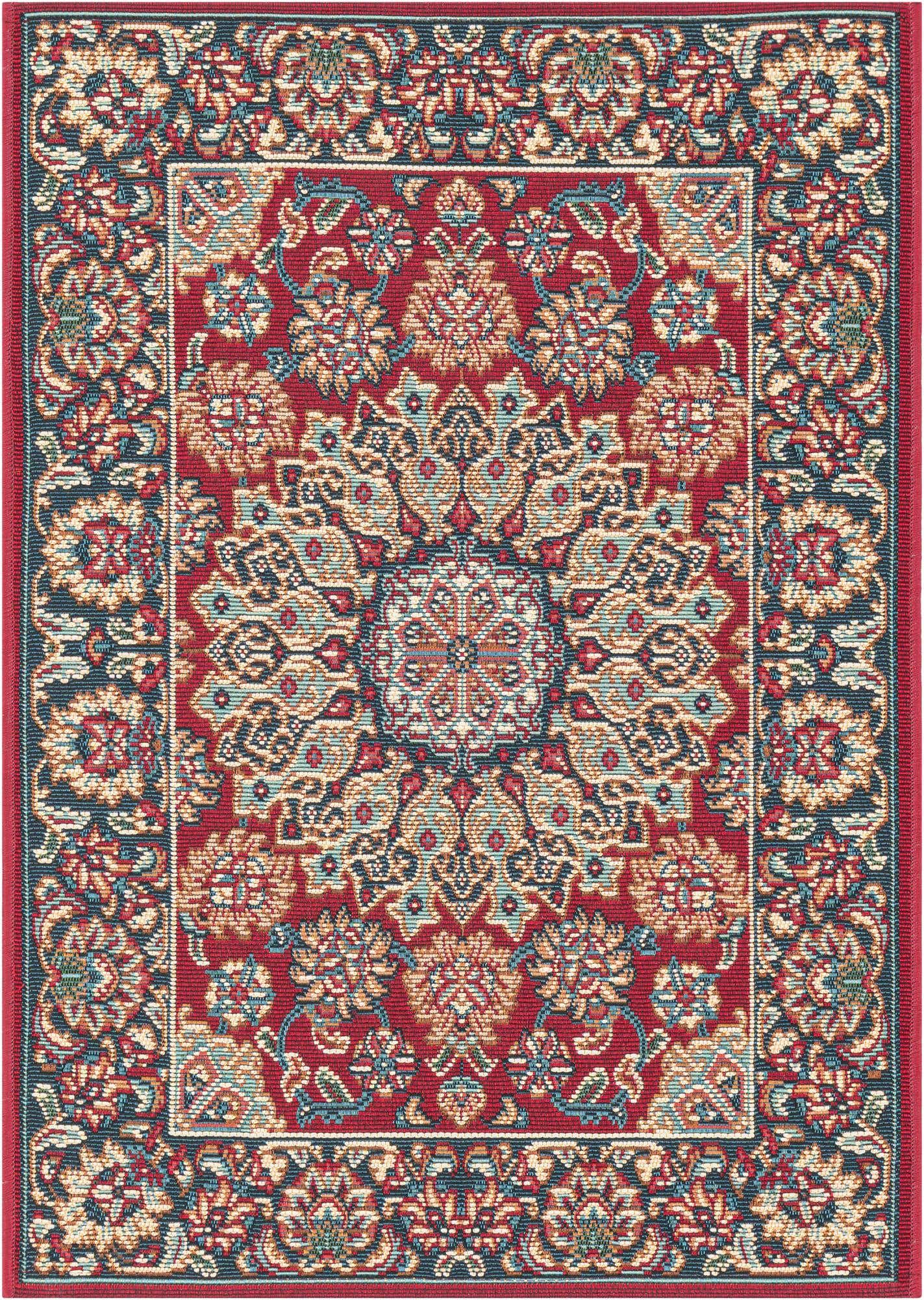 2' x 3' 1 Easy-Clean Traditional Indoor / Outdoor Rug