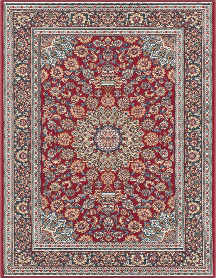 Detail image of 4' 1 x 6' 1 Easy-Clean Traditional Indoor / Outdoor Rug