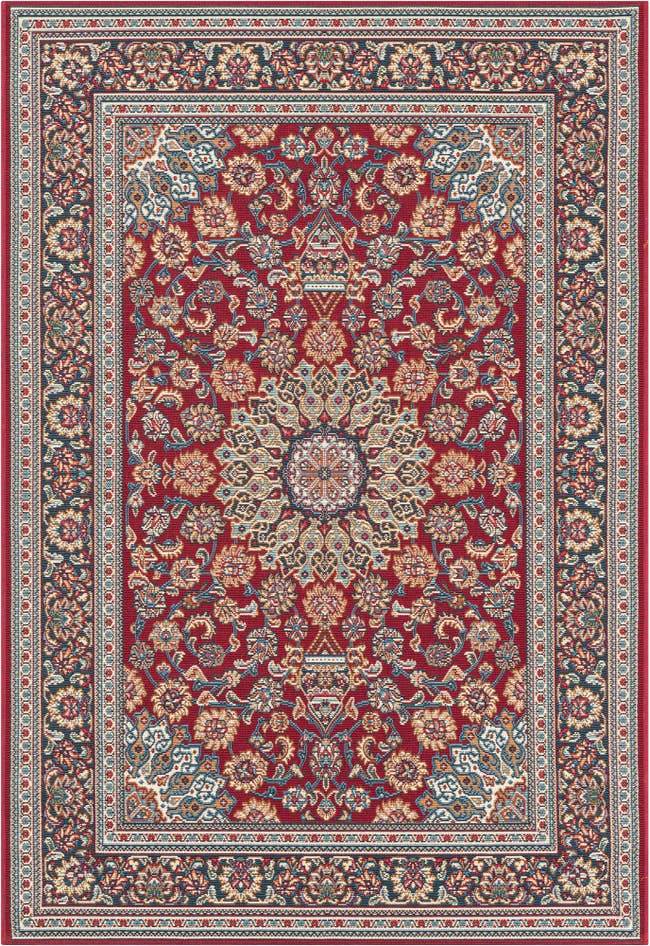 Detail image of 4' 1 x 6' 1 Easy-Clean Traditional Indoor / Outdoor Rug