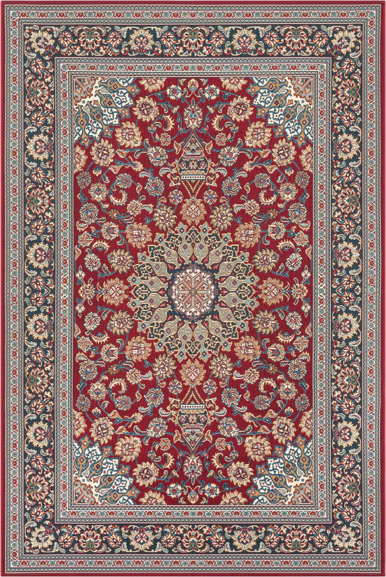 6' 1 x 9' Easy-Clean Traditional Indoor / Outdoor Rug