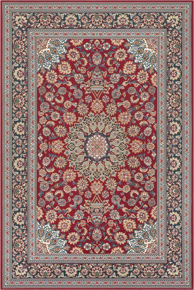 6' 1 x 9' Easy-Clean Traditional Indoor / Outdoor Rug