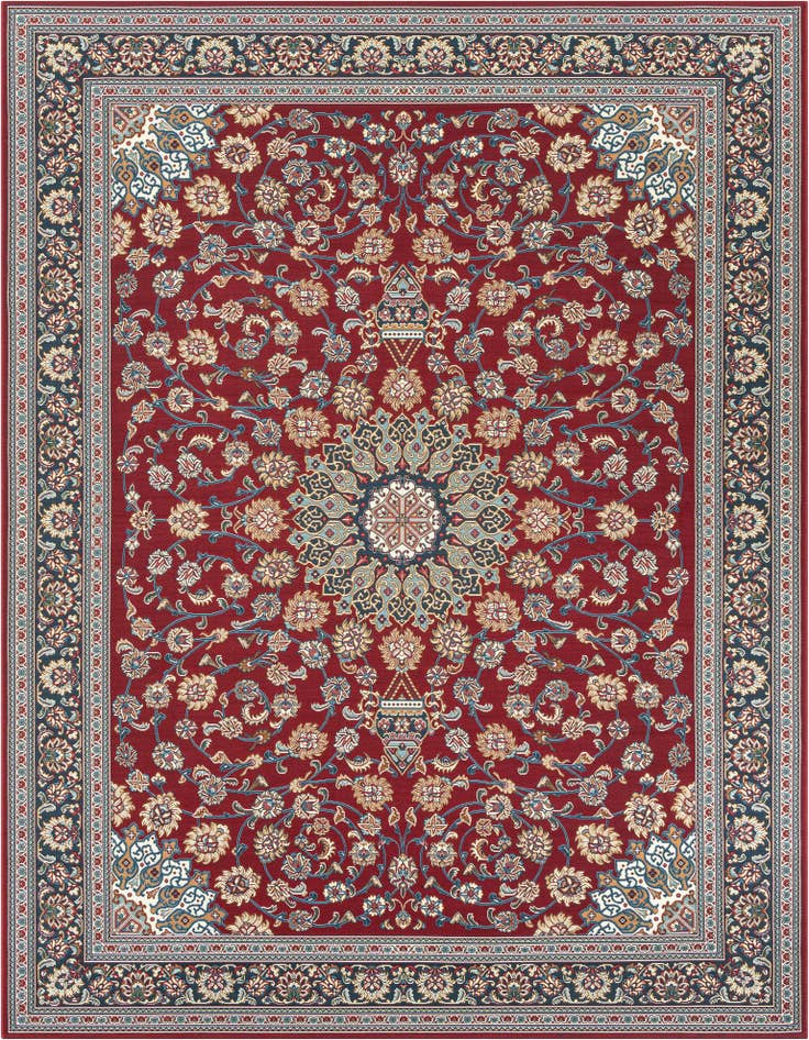 Detail image of 9' x 12' Easy-Clean Traditional Indoor / Outdoor Rug