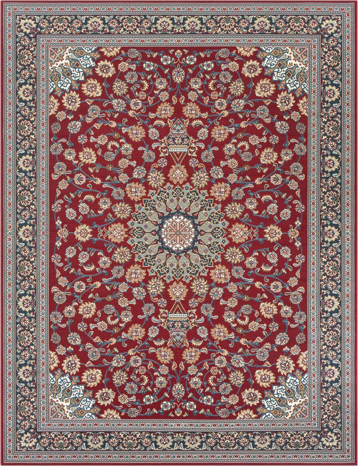 Detail image of 9' x 12' Easy-Clean Traditional Indoor / Outdoor Rug