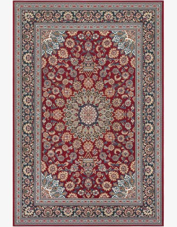 6' 1 x 9' Easy-Clean Traditional Indoor / Outdoor Rug