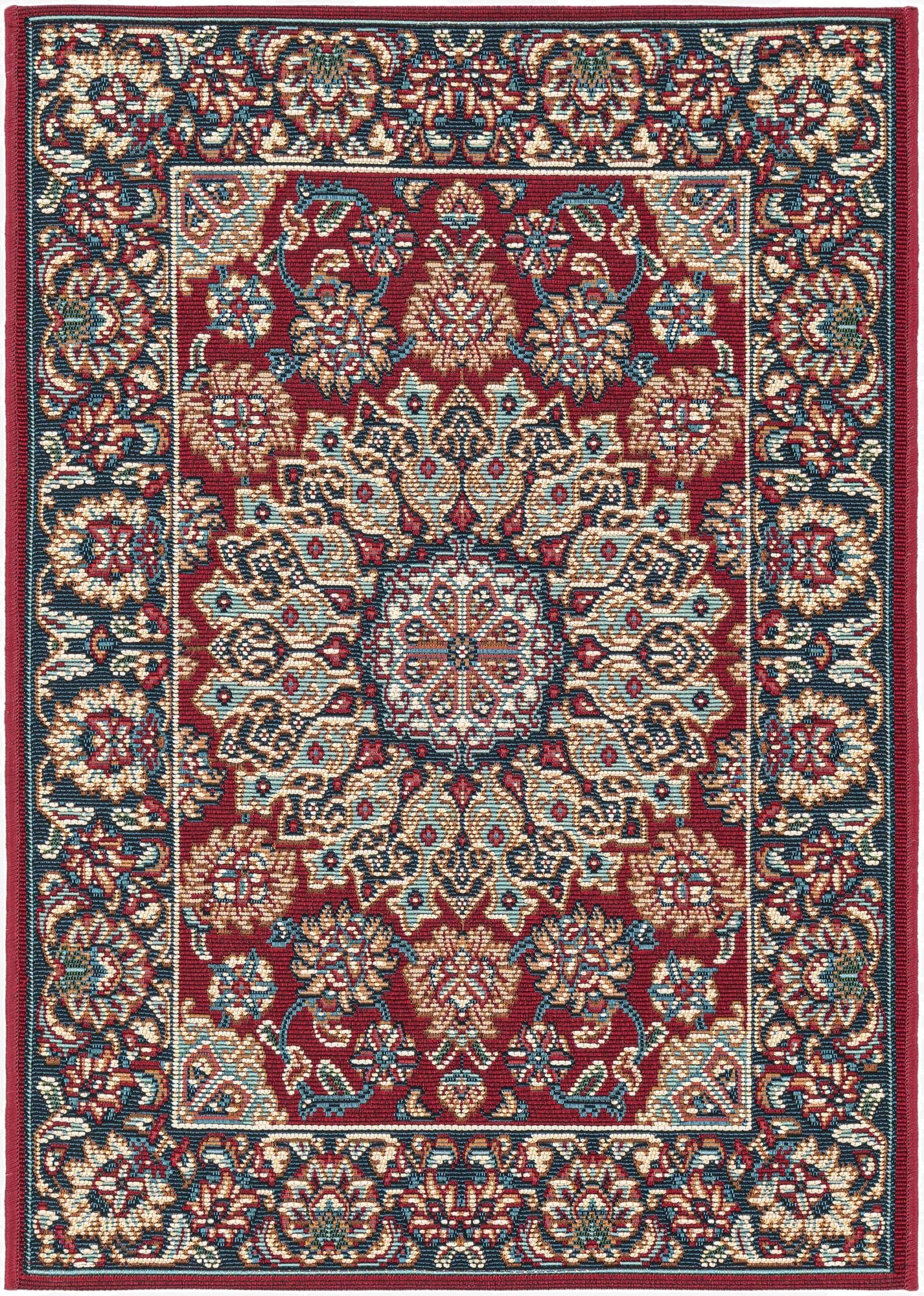 Primary image 2' x 3' 1  Washable Traditional Indoor / Outdoor Rug
