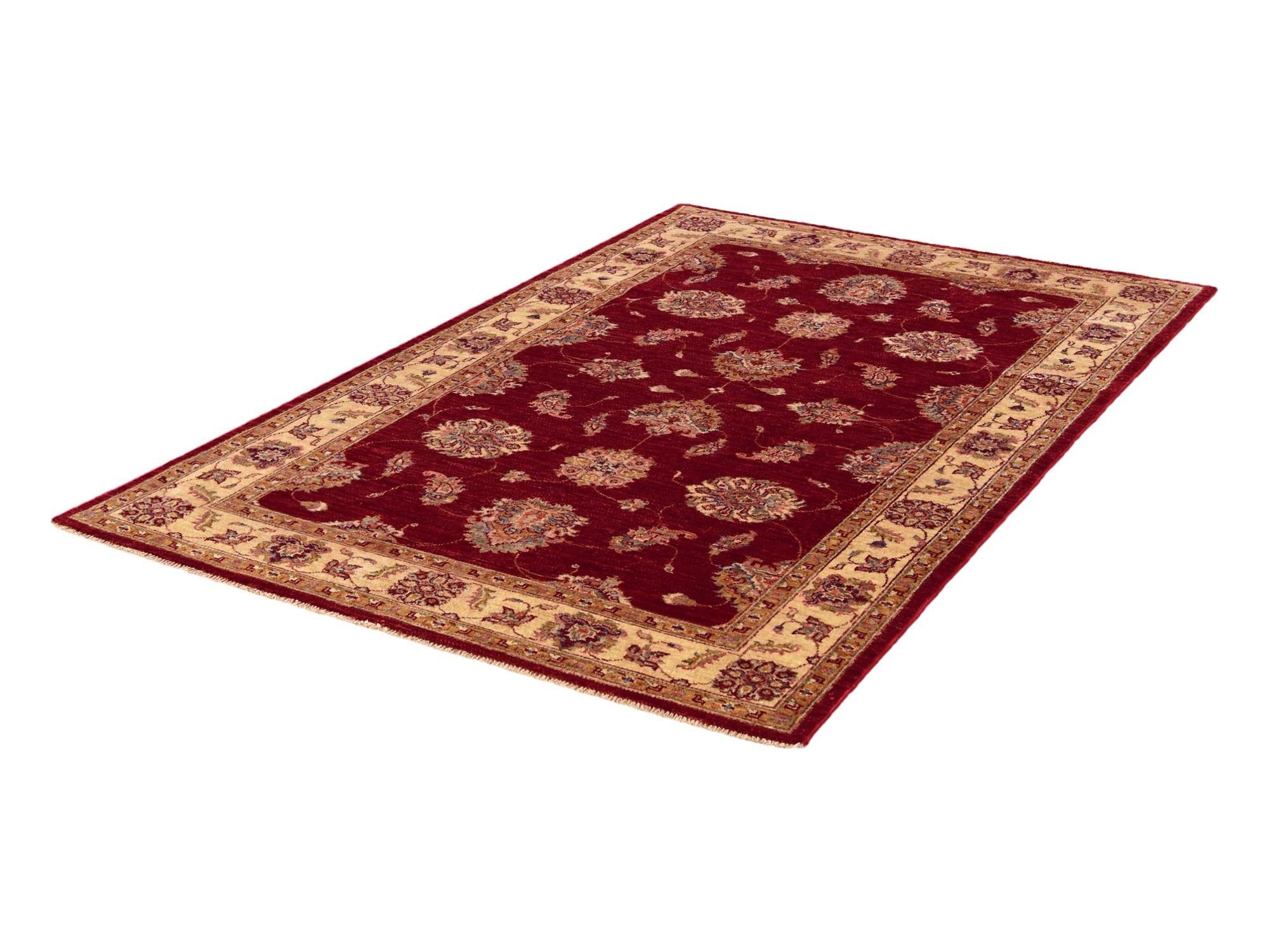 4' x 6' 3 Hand Knotted Pershawar Ziegler Rug