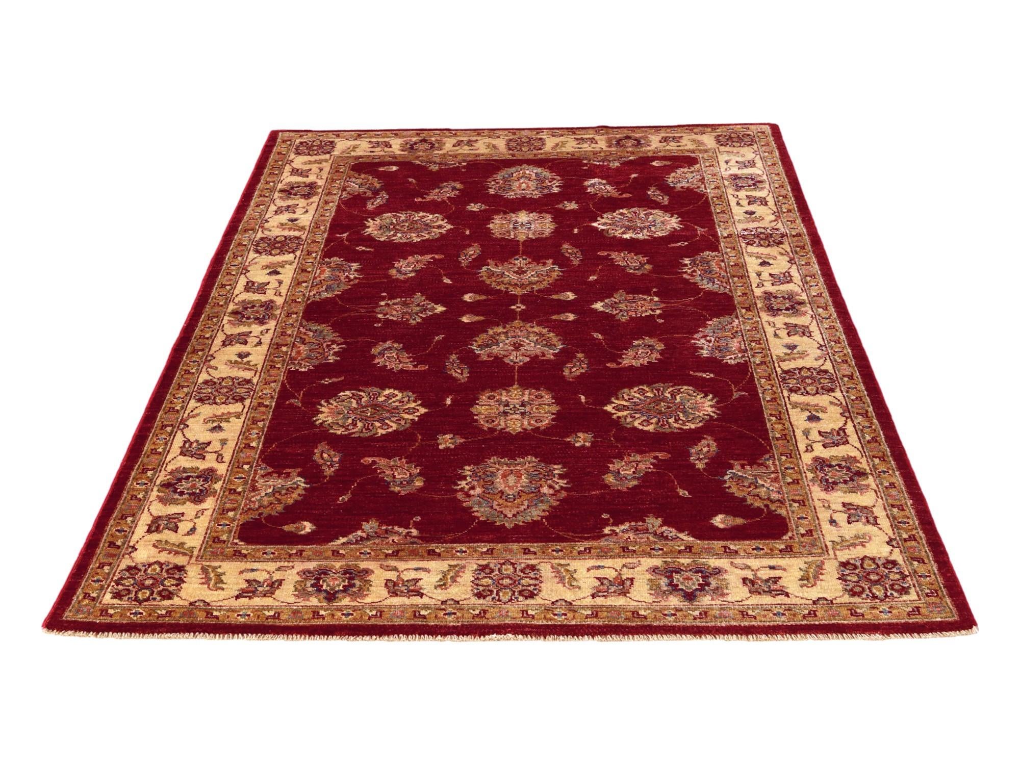 4' x 6' 3 Hand Knotted Pershawar Ziegler Rug
