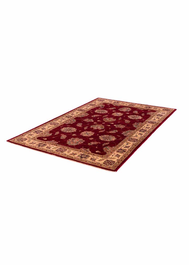 4' x 6' 3 Hand Knotted Pershawar Ziegler Rug