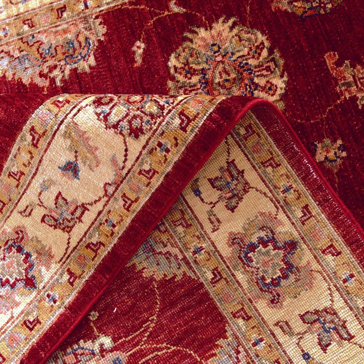 Detail image of 4' x 6' 3 Hand Knotted Pershawar Ziegler Rug