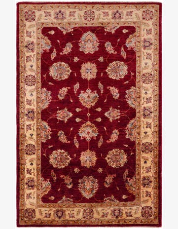 4' x 6' 3 Hand Knotted Pershawar Ziegler Rug
