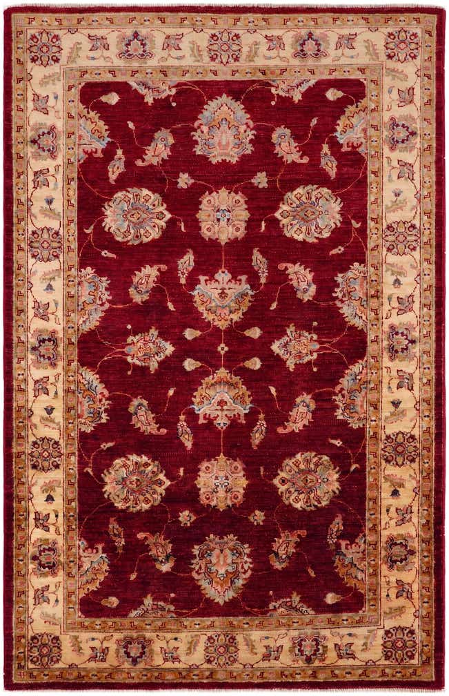 4' x 6' 3 Hand Knotted Pershawar Ziegler Rug