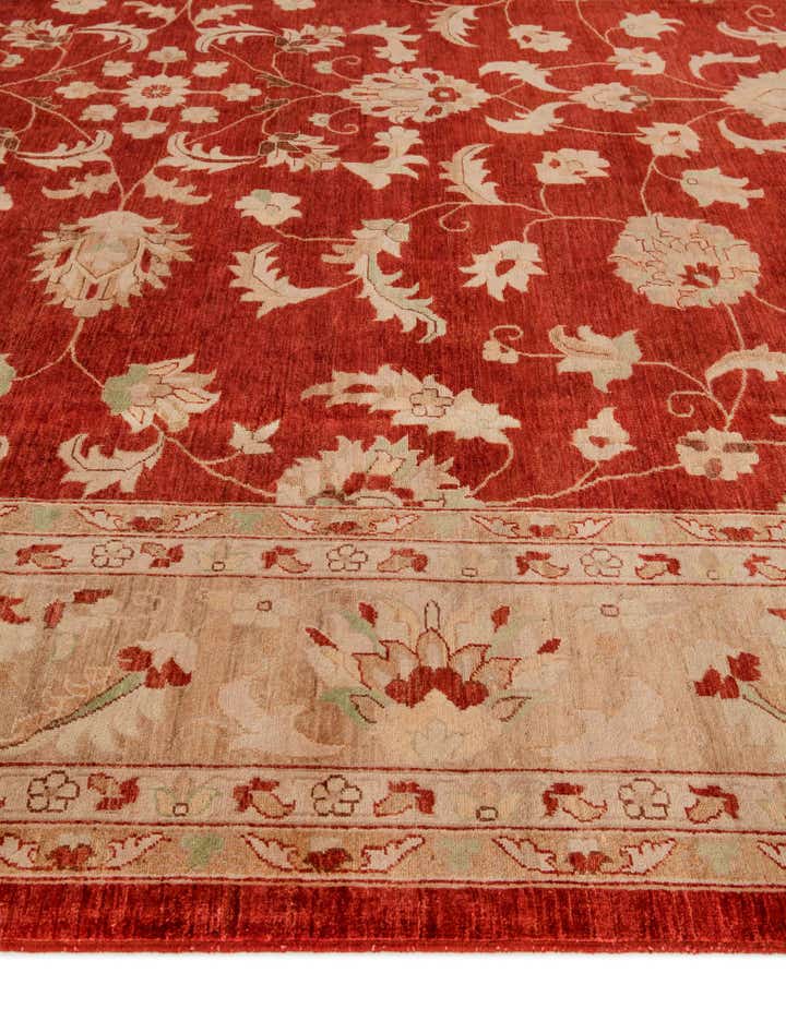 12' 1 x 17' 10 Hand Knotted Peshawar Ziegler Rug