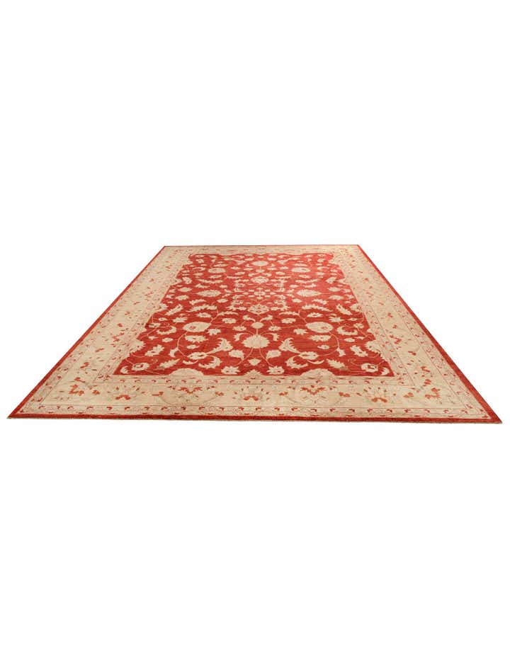 12' 1 x 17' 10 Hand Knotted Peshawar Ziegler Rug