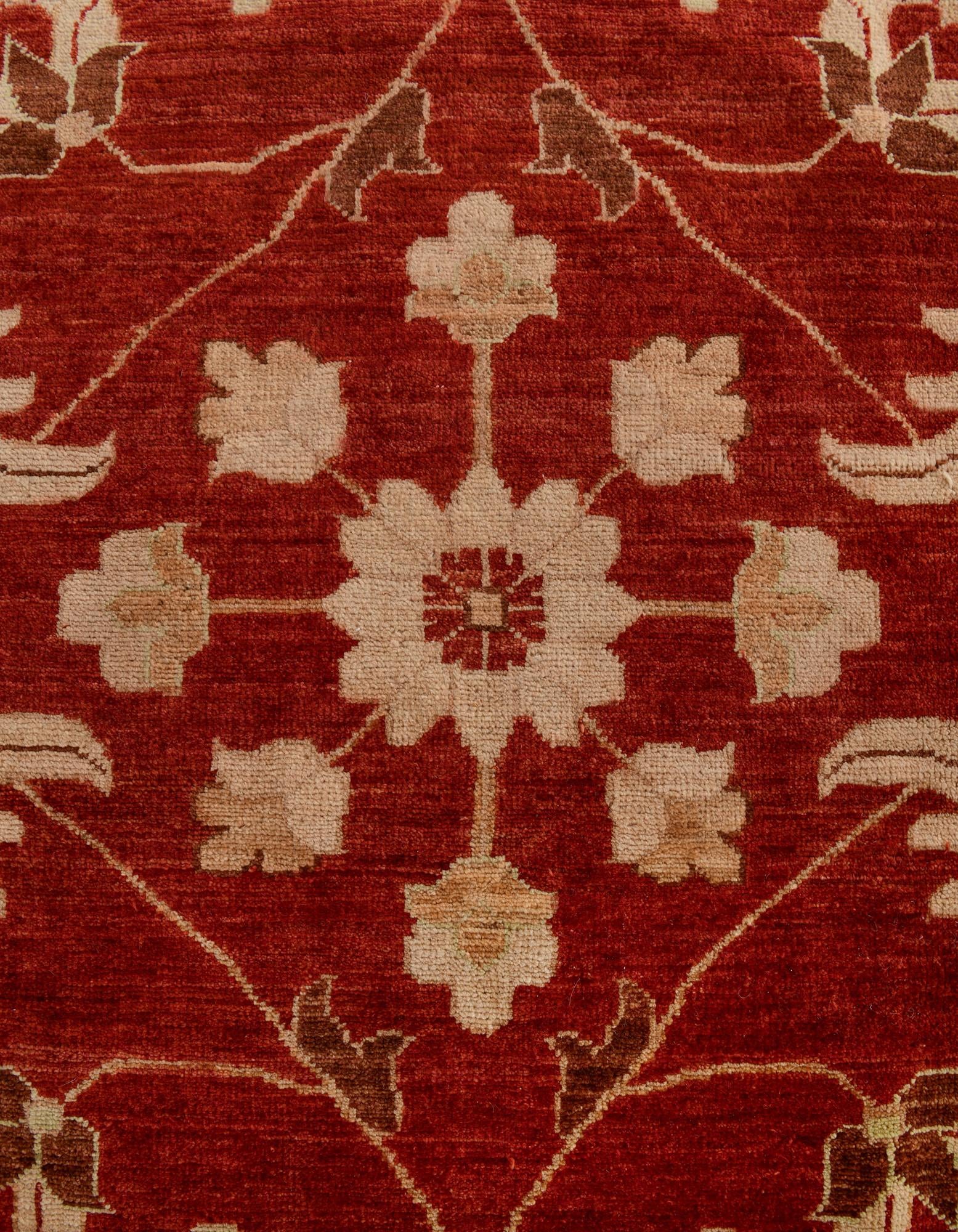 12' 1 x 17' 10 Hand Knotted Peshawar Ziegler Rug