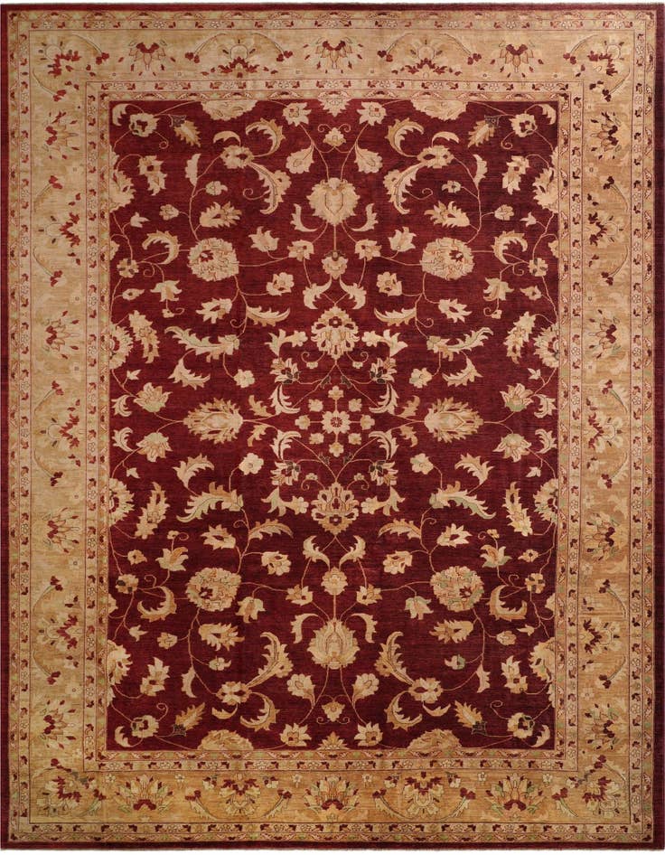 Detail image of 12' 1 x 17' 10 Hand Knotted Peshawar Ziegler Rug