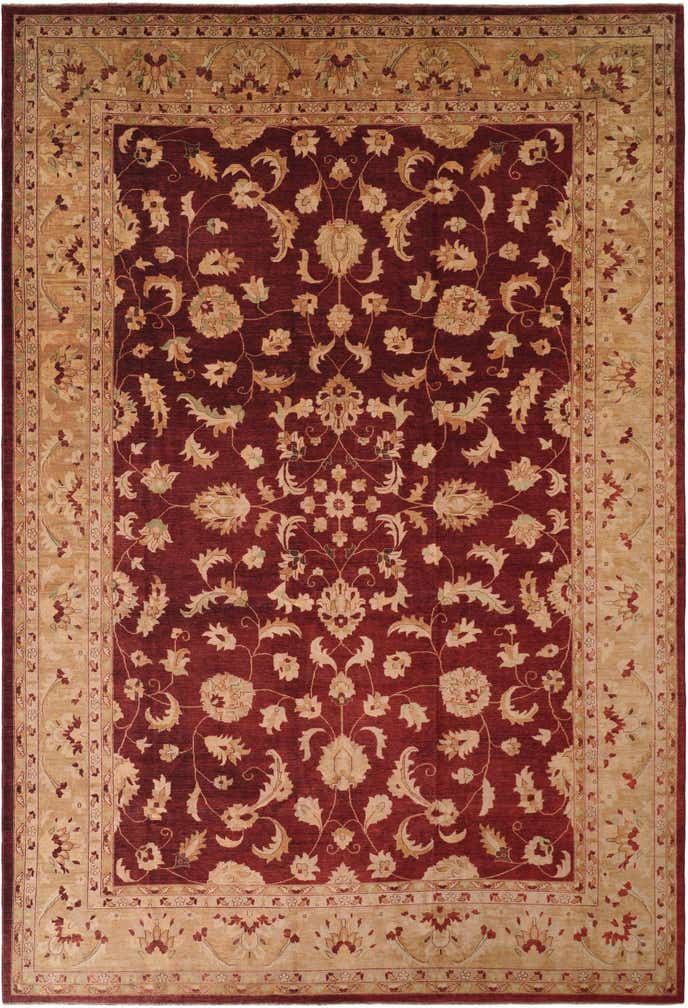 12' 1 x 17' 10 Hand Knotted Peshawar Ziegler Rug