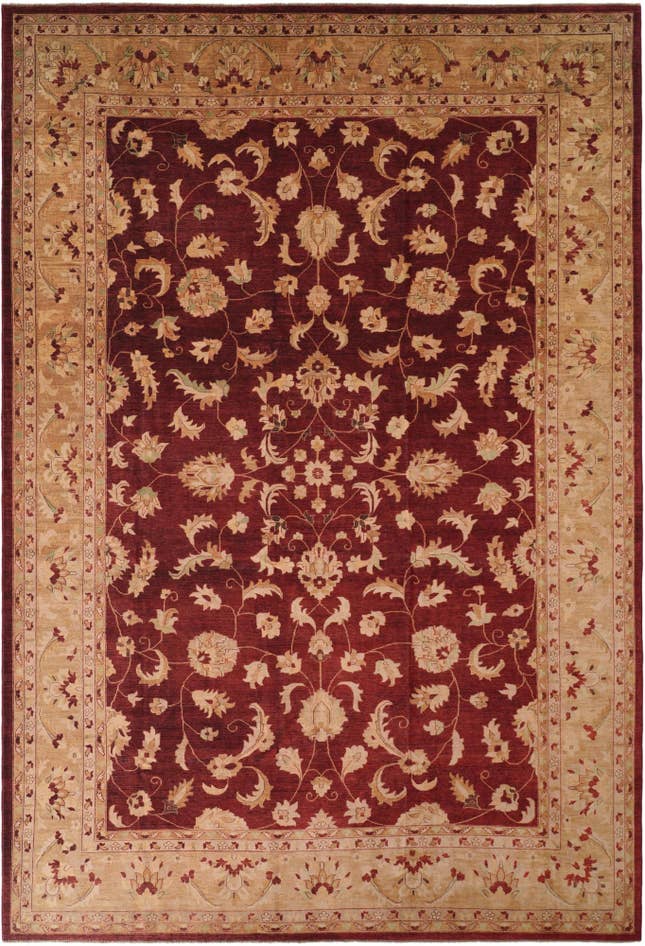 Detail image of 12' 1 x 17' 10 Hand Knotted Peshawar Ziegler Rug