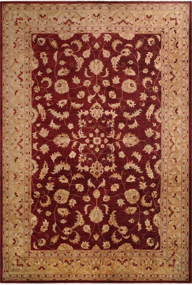 Detail image of 12' 1 x 17' 10 Hand Knotted Peshawar Ziegler Rug