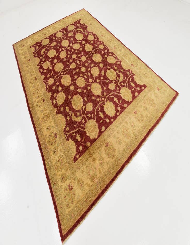 Detail image of 6' 8 x 9' 10 Hand Knotted Peshawar Ziegler Rug