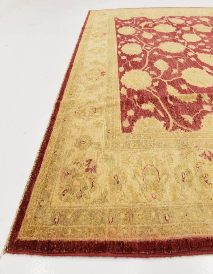 Detail image of 6' 8 x 9' 10 Hand Knotted Peshawar Ziegler Rug