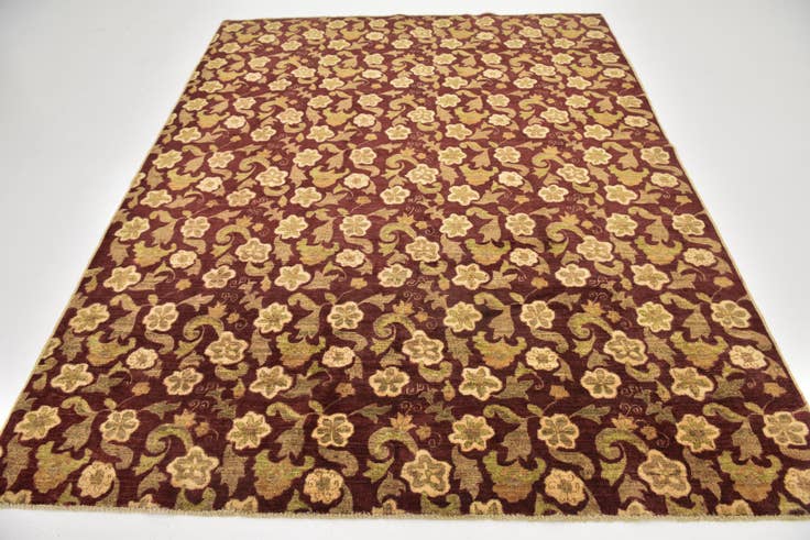 Detail image of 6' 7 x 8' 2 Hand Knotted Peshawar Ziegler Rug