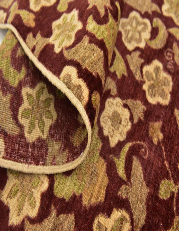 Detail image of 6' 7 x 8' 2  Hand Knotted Peshawar Ziegler Rug