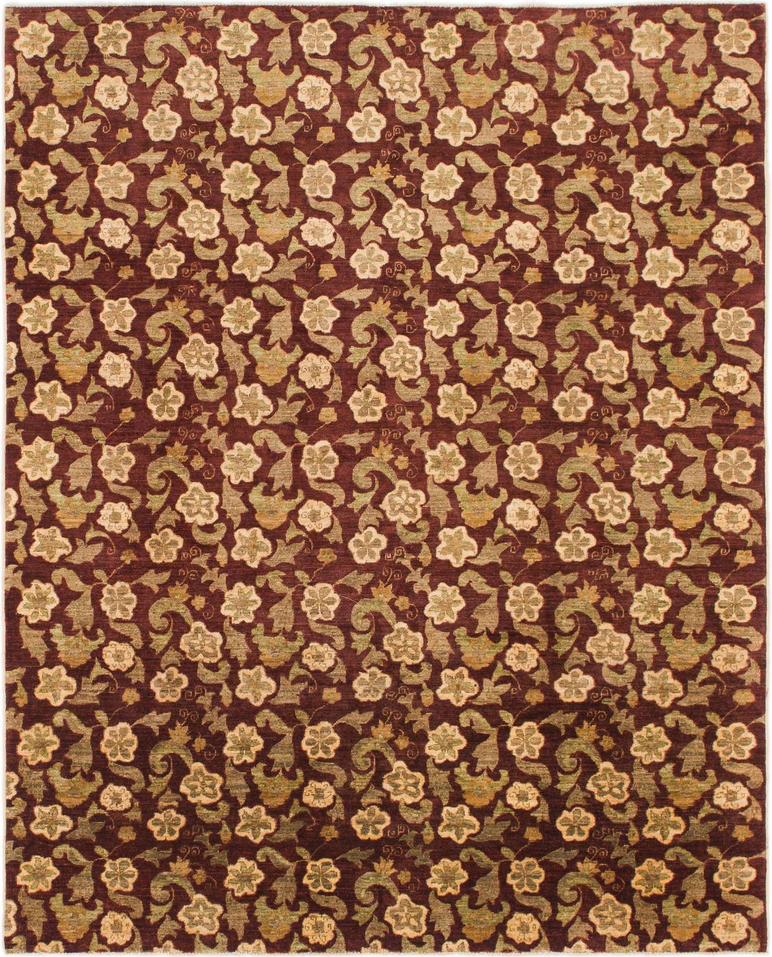 6' 7 x 8' 2 Hand Knotted Peshawar Ziegler Rug