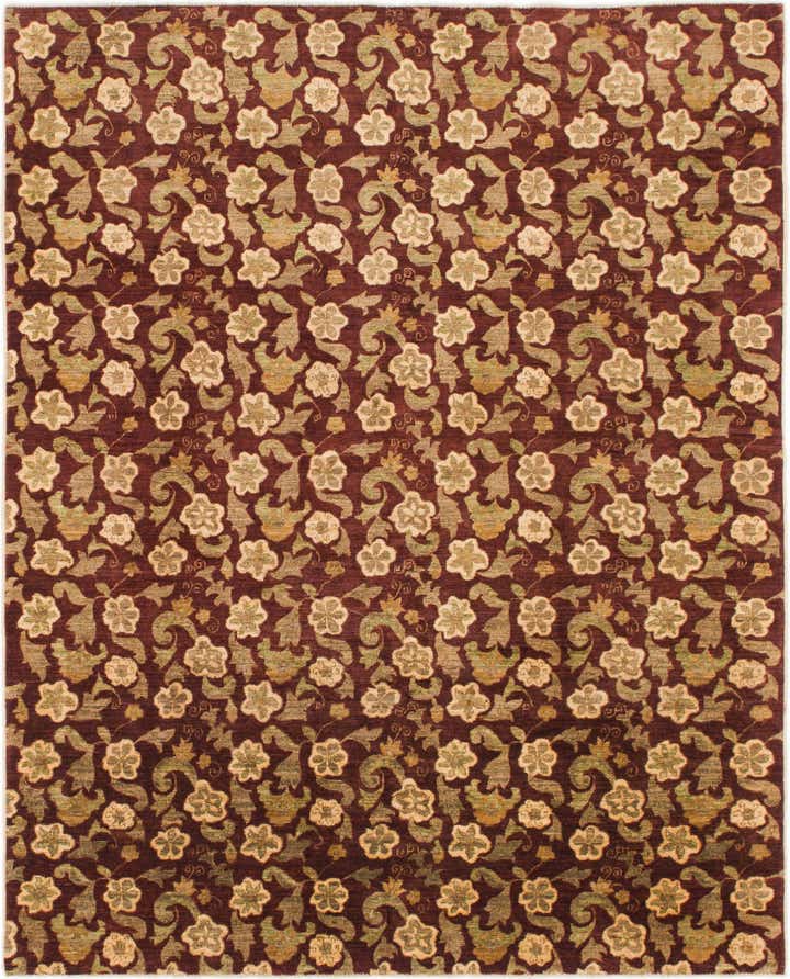 6' 7 x 8' 2 Hand Knotted Peshawar Ziegler Rug