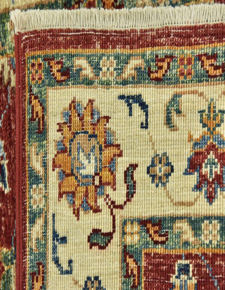 Detail image of 2' 8 x 3' 11  Hand Knotted Peshawar Ziegler Rug
