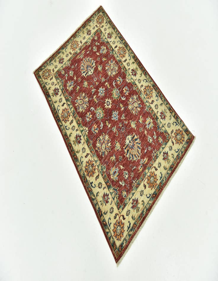 Detail image of 2' 8 x 3' 11  Hand Knotted Peshawar Ziegler Rug