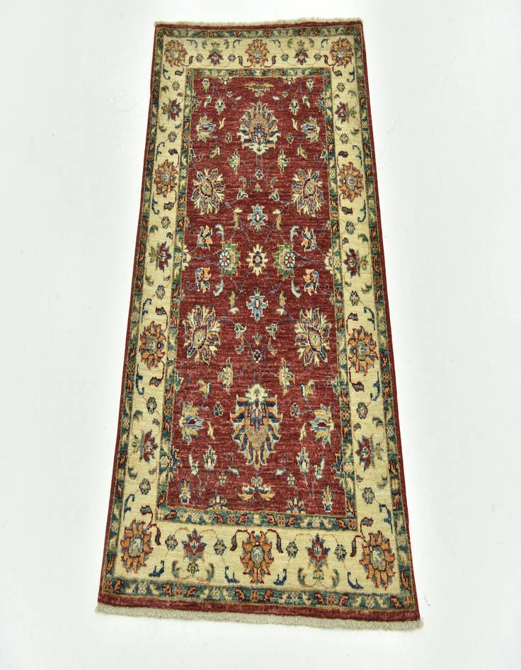 Detail image of 2' 8 x 3' 11  Hand Knotted Peshawar Ziegler Rug