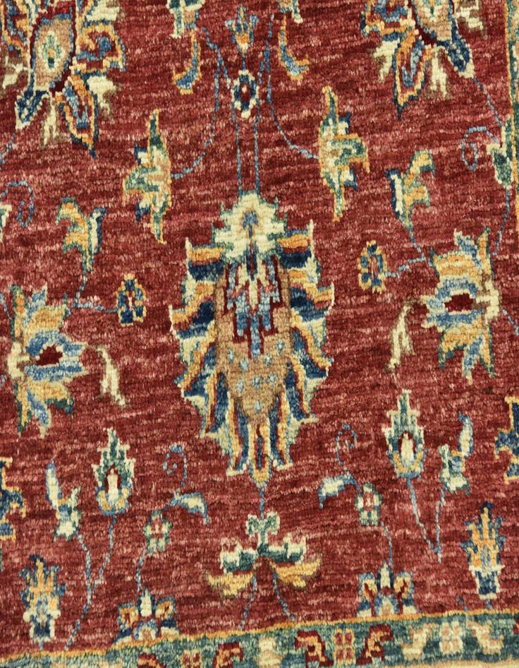 Detail image of 2' 8 x 3' 11  Hand Knotted Peshawar Ziegler Rug