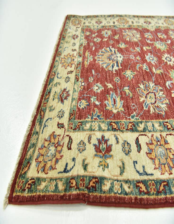 Detail image of 2' 8 x 3' 11  Hand Knotted Peshawar Ziegler Rug