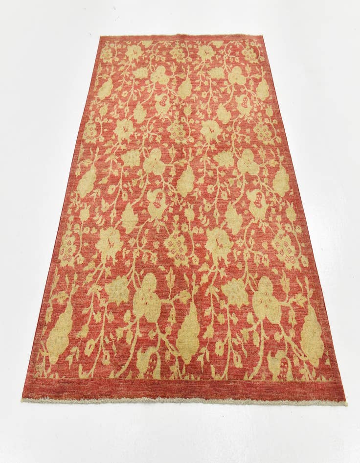 Detail image of 4' 11 x 6' 5 Hand Knotted Peshawar Ziegler Rug