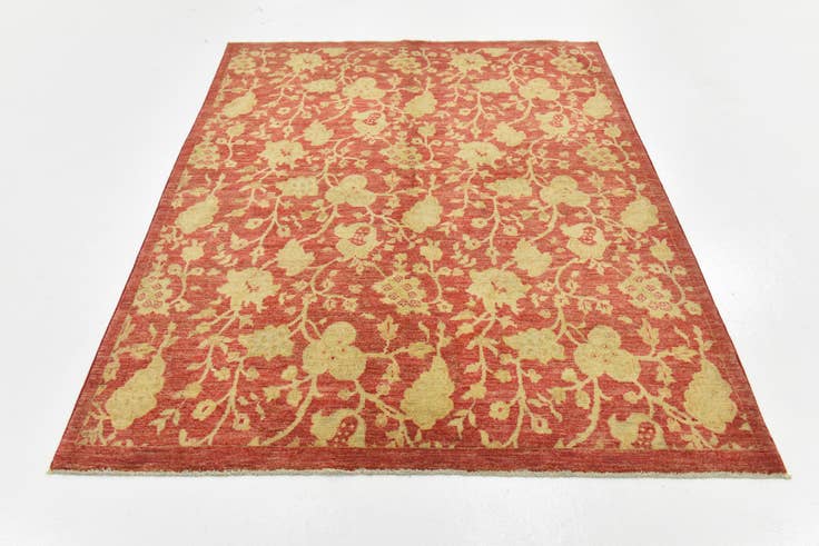 Detail image of 4' 11 x 6' 5 Hand Knotted Peshawar Ziegler Rug