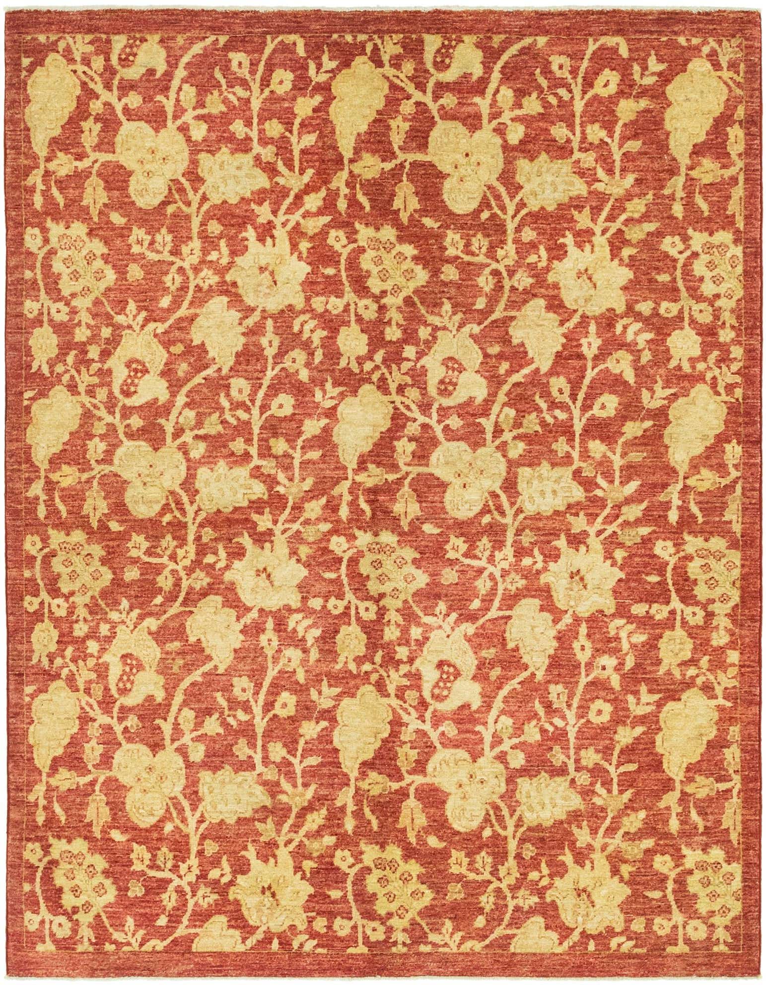 4' 11 x 6' 5 Hand Knotted Peshawar Ziegler Rug
