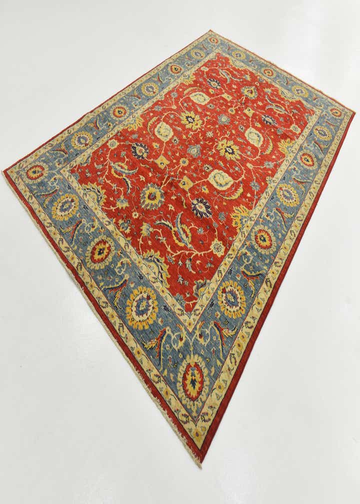 6' 7 x 9' 10 Hand Knotted Peshawar Ziegler Rug
