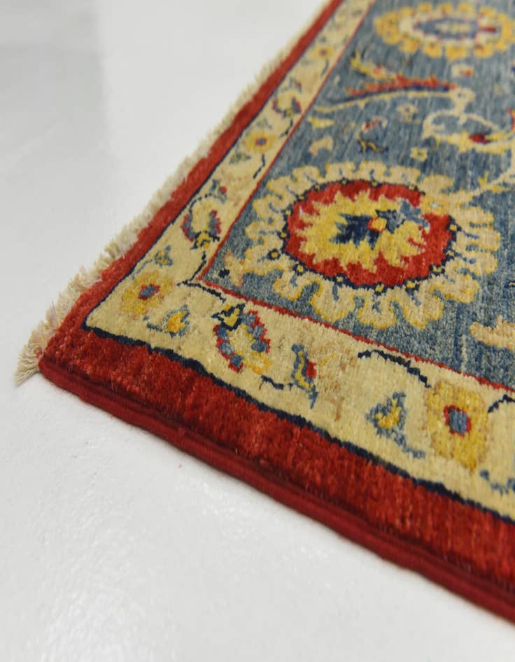 Detail image of 6' 7 x 9' 10 Hand Knotted Peshawar Ziegler Rug
