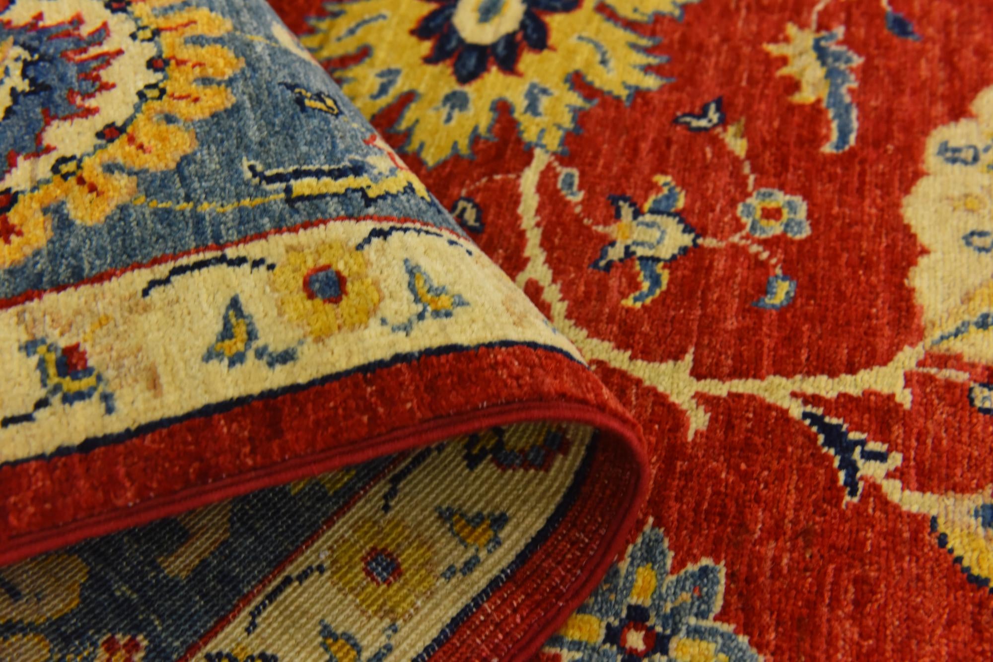 6' 7 x 9' 10 Hand Knotted Peshawar Ziegler Rug