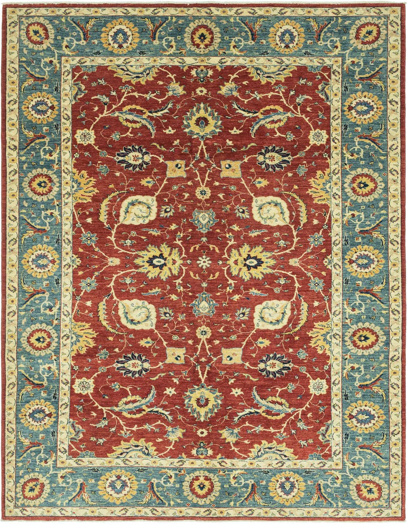 6' 7 x 9' 10 Hand Knotted Peshawar Ziegler Rug