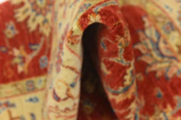 3' 4 x 4' 10 Hand Knotted Peshawar Ziegler Rug