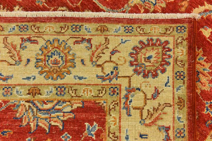 3' 4 x 4' 10 Hand Knotted Peshawar Ziegler Rug