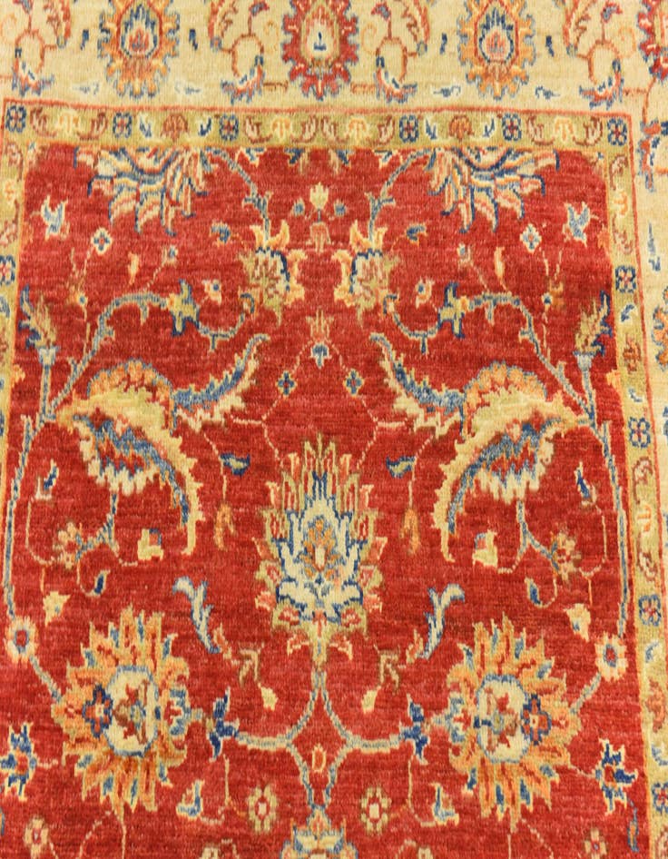 Detail image of 3' 4 x 4' 10 Hand Knotted Peshawar Ziegler Rug